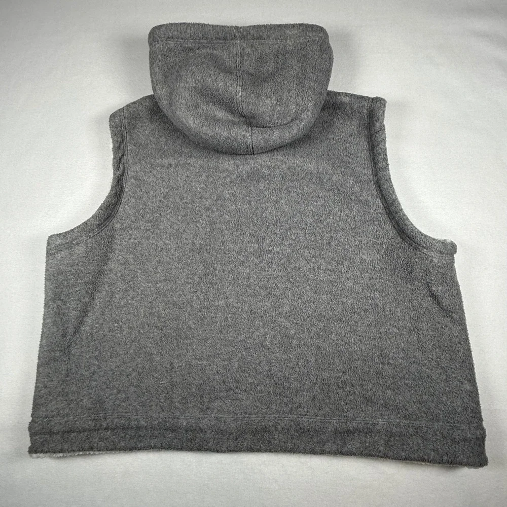 COACO New‎ York Gray Hooded Sherpa Lined Fleece Vest Womens XL Sleeveless